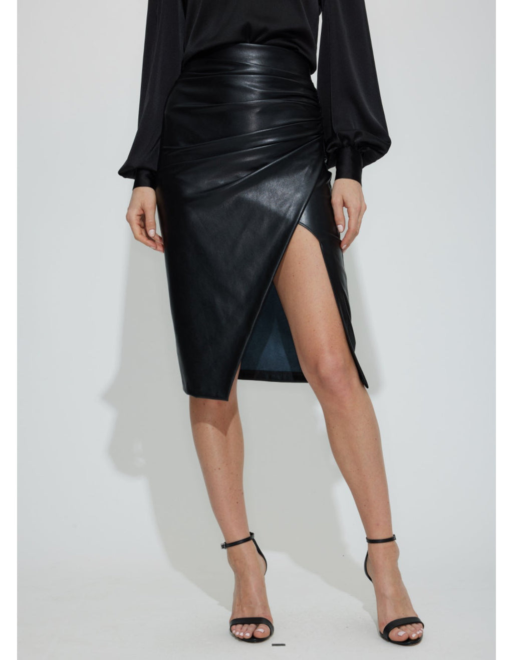 Gina Vegan Leather Skirt - Southern Muse Boutique