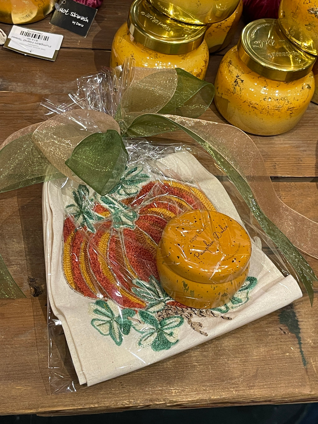 Pumpkin Kitchen Towel & Candle Gift