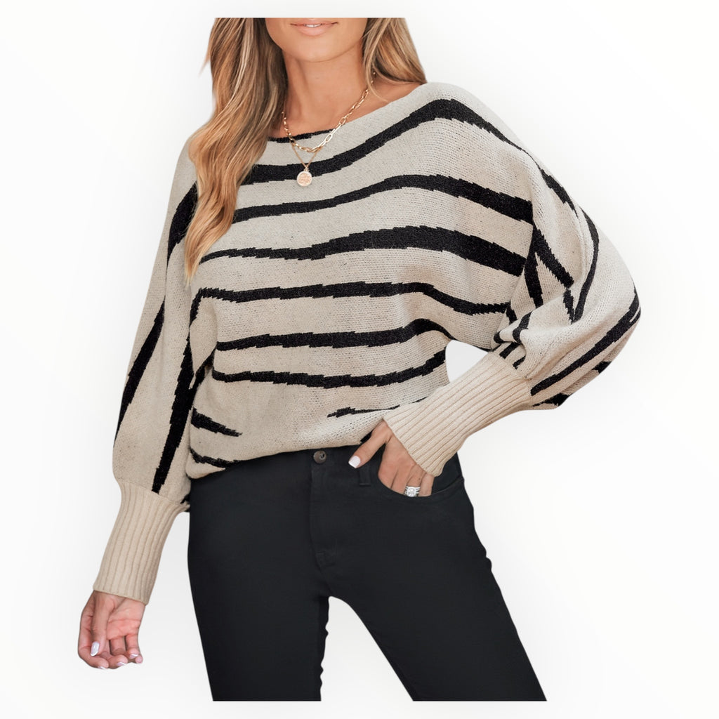 Zebra Print Sweater