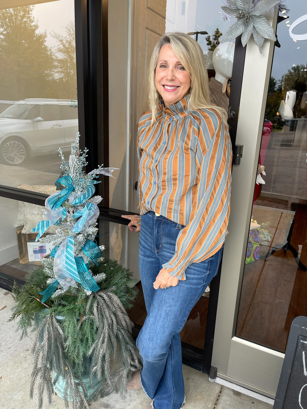 Bronze Stripe Blouse