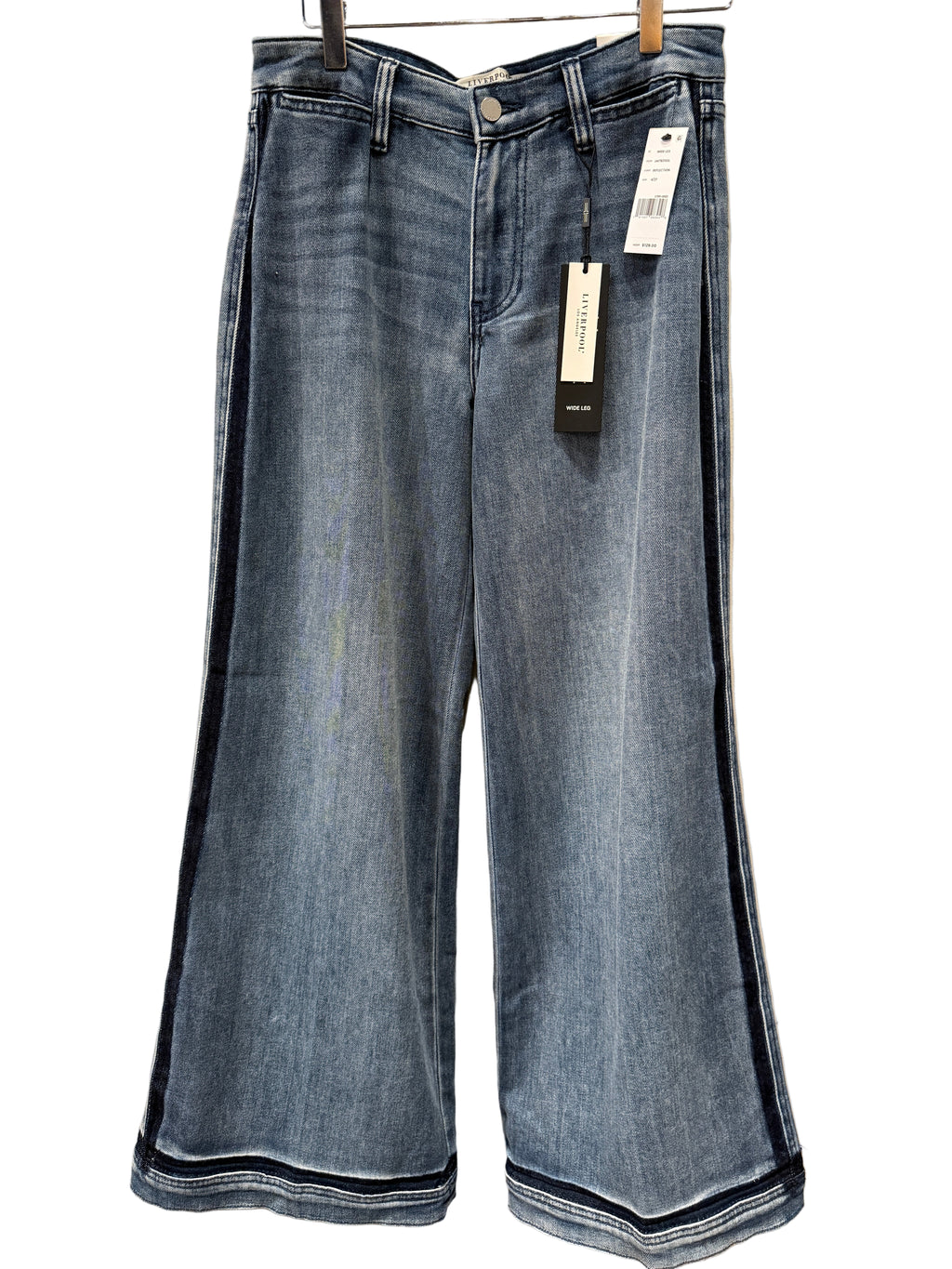 Wide Leg Jean with contrast striping
