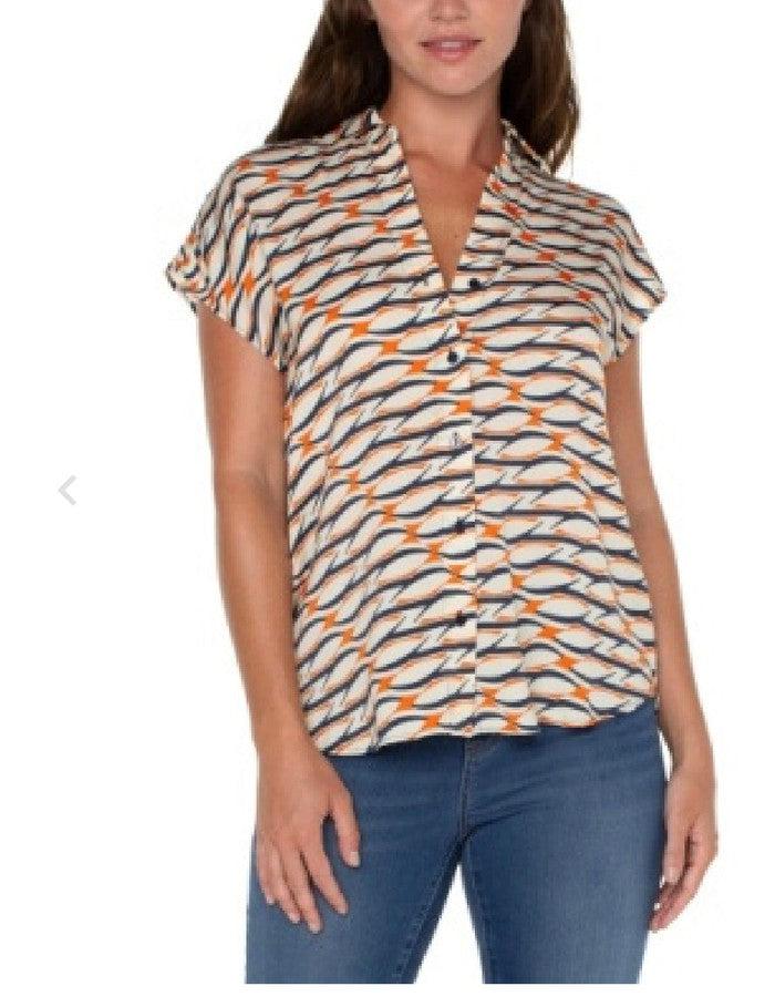 Printed Short Sleeve Top - Southern Muse Boutique