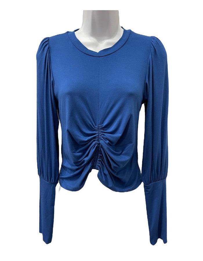 Ruched Long Sleeve Top - Southern Muse Boutique