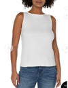 Sleeveless Boat Neck Shell - Southern Muse Boutique