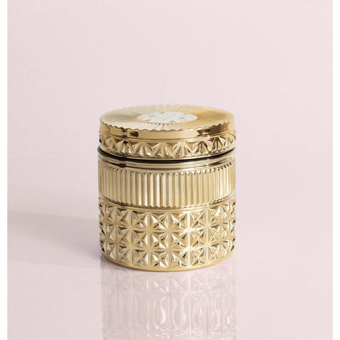 Exotic Blossom & Basil Gold Faceted 11 ounce Jar - Southern Muse Boutique