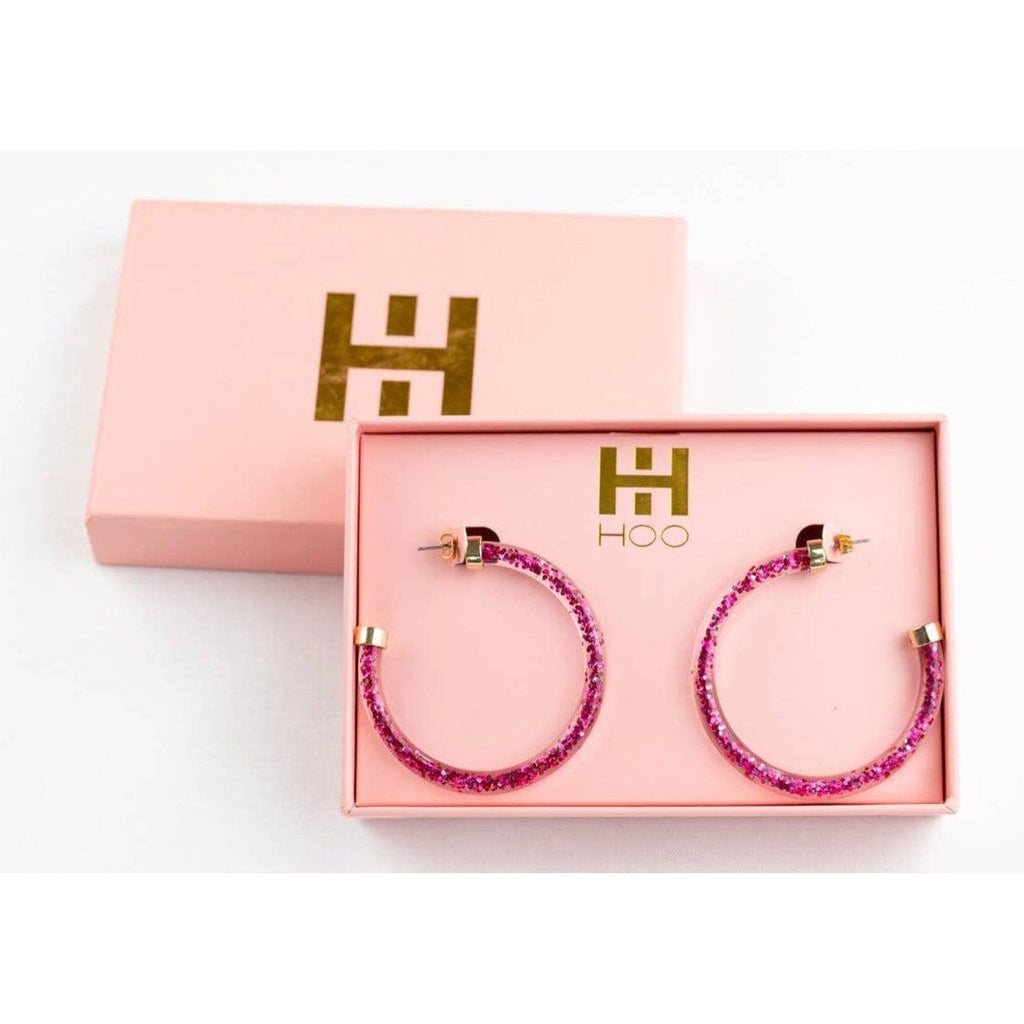 Large Glitter Hoo Hoops - Southern Muse Boutique