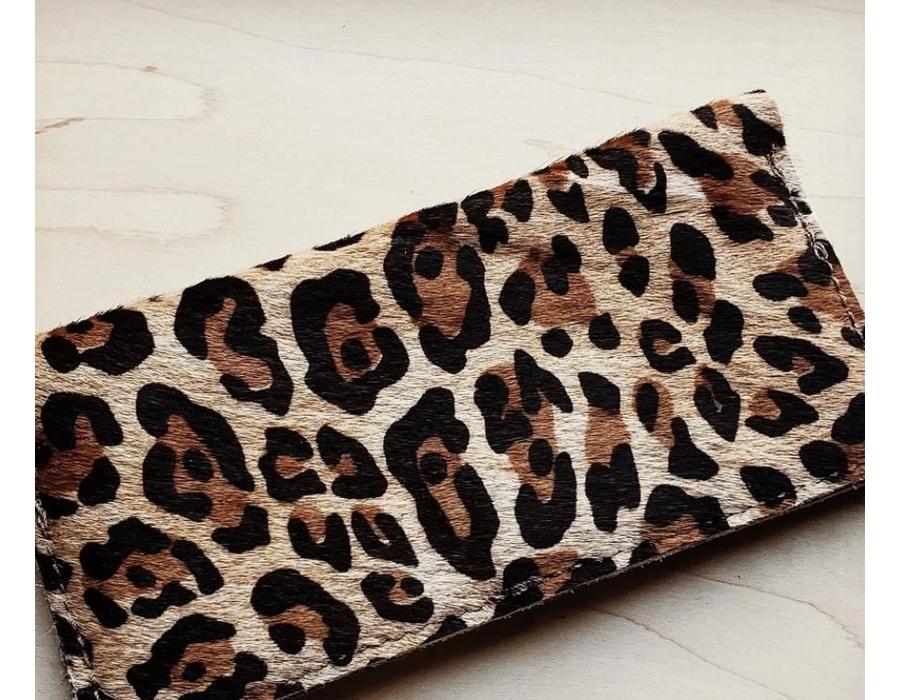 Leather Hide Leopard Wallet
