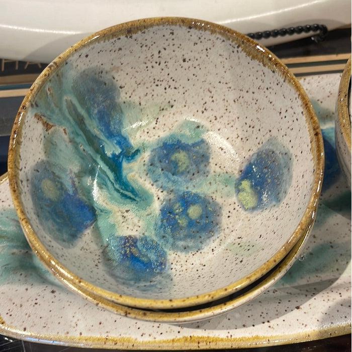 Lisa Hudson Pottery Flower Bowls