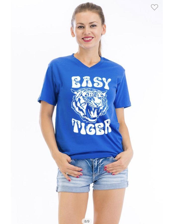 Royal Easy Tiger Tee - Southern Muse Boutique