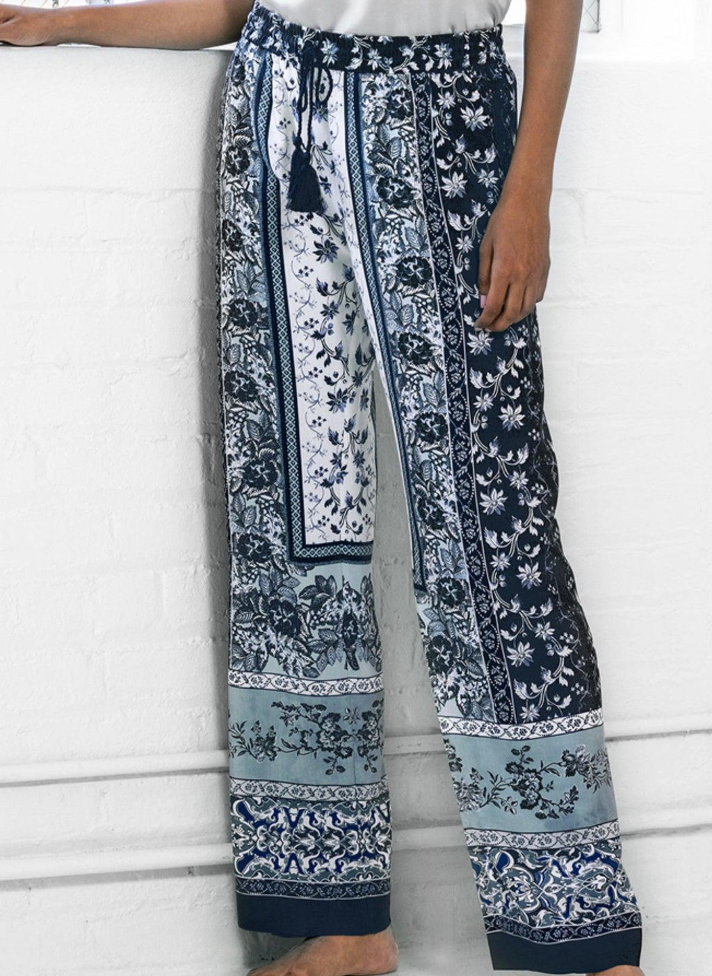 Scarf Print Pant - Southern Muse Boutique