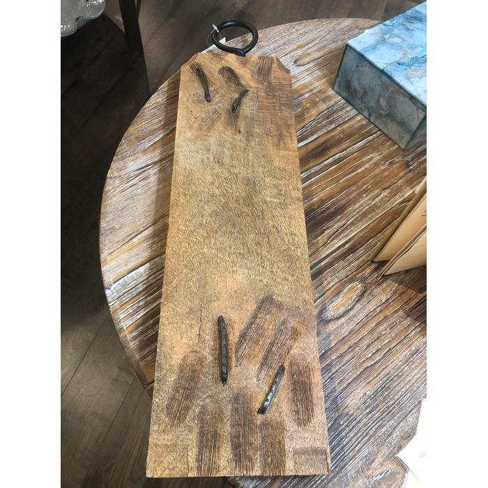 Mango Wood with Metal Hook Cheese Board