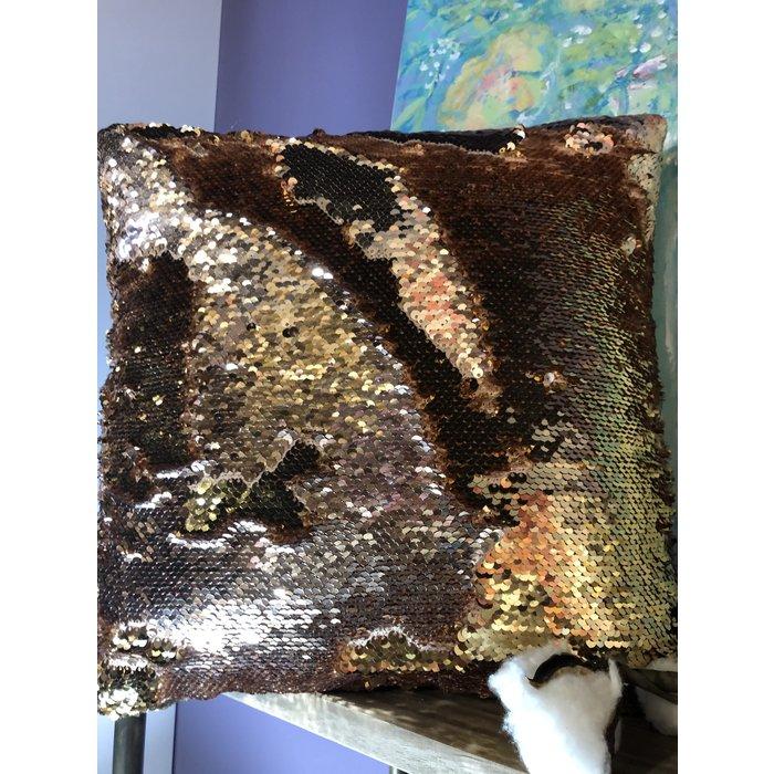 Rose Gold Sequin Pillow